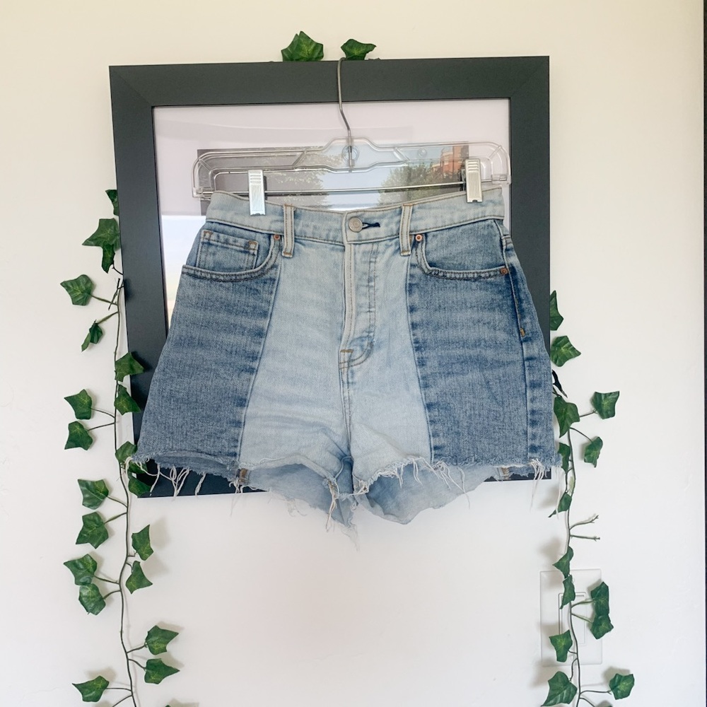 PACSUN JEAN BLOCK SHORTS